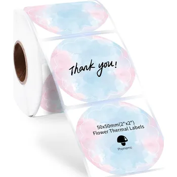 Samolepící etiketa Náhradní barevné štítky do tiskárny Phomemo D520BT, Duhový potisk – 50 x 50 mm (2x2") 50 x 50 mm (2x2")