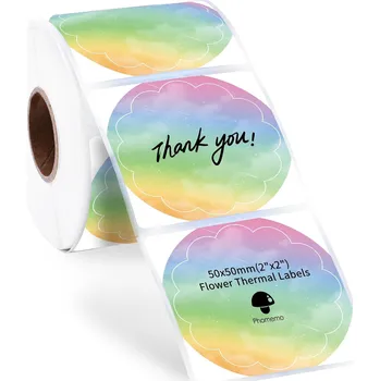 Samolepící etiketa Náhradní barevné štítky do tiskárny Phomemo D520BT – 50 x 50 mm (2x2") 50 x 50 mm (2x2")