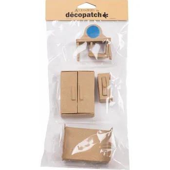 Umělecký papír décopatch Ložnice z kartonu (6ks)