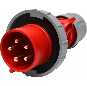 Elektrická zásuvka Silová zástrčka plastová 32A/5P 400V IP67, otočná, červená SHARK 0252-6 PCE