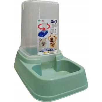 Miska pro psa Automatické krmítko z plastu Agro Zoo růžové 3,7 l