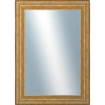 Zrcadlo DANTIK - Zarámované zrcadlo - rozměr s rámem cca 50x70 cm z lišty HRAD zlatá patina (2822)