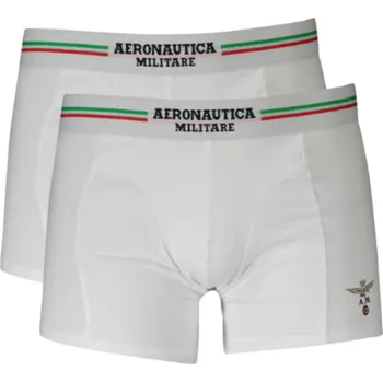 Boxerky Aeronautica Militare SCOBX002J508 Boxer 2 PACK bílé