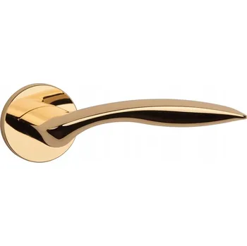 Dveřní kování Klika rozeta kulatá Robinia Slim zlatá APRILE