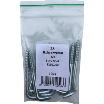Šroub SVX Skoba s vrutem Zn - blistr 28 60mm č28