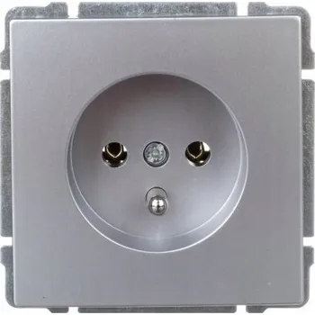 Elektrická zásuvka Kos-Elektro System stříbrná nástěnná Elektrická Zásuvka