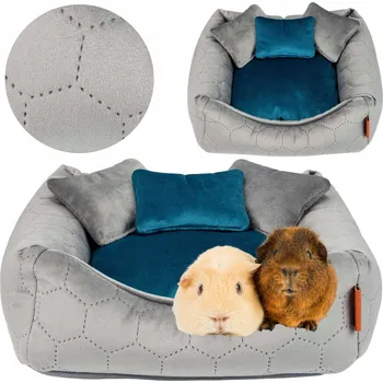 Pelíšek pro psa PELÍŠEK POTAH POHOVKA s polštářky pro králíčka Krysu Fretku 28x28 cm
