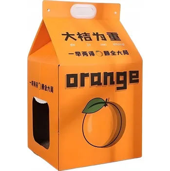 Škrabadlo pro kočky Kartonové Pelíšek Bouda Domeček pro kočky SOK POMARAŃCZOWY