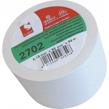 Lepicí páska PVC páska 2702 50 mm/33 m bílá SCAPA, samozhášecí, EN 60454, VDE, UL, orig.
