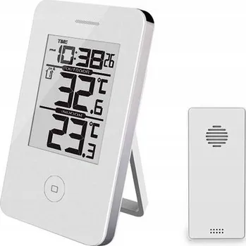 Domácí teploměr Bezdrátový teploměr s hodinami Viking model 227