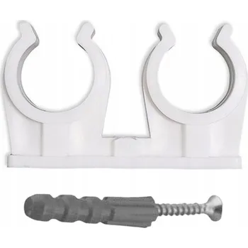 Vrták DVOJITÝ DRŽÁK OBJÍMKA PRO TRUBKY O PRŮMĚRU 14-16 MM, ŠROUB + KOLEČKO