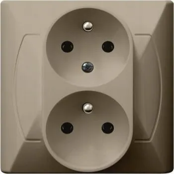 Elektrická zásuvka Ospel béžová nástěnná Elektrická Zásuvka