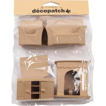 décopatch Obývací pokoj z kartonu (6ks)