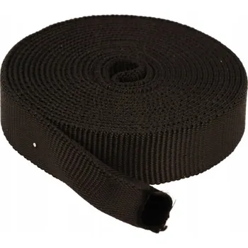 Lepicí páska Popruh trubkový 25mm polypropylen černý 5m