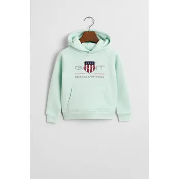 Dívčí mikina MIKINA GANT ARCHIVE SHIELD RAGLAN HOODIE FADED MINT
