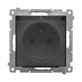 Elektrická zásuvka Elektrická Zásuvka zásuvka Kontakt-simon černá