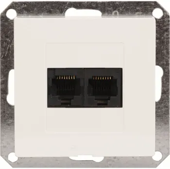 Elektrická zásuvka Internetová zásuvka nástěnná Timex-Elektro bílá