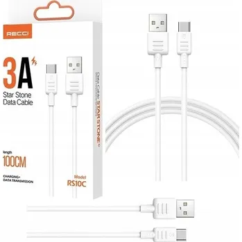 Datový kabel Kabel Recci USB - USB typ C 1 m bílý