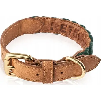 Obojek pro psa ZELENÝ KOŽENÝ OBOJEK PRO PSA vel. S PETSOME