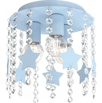 STROPNÍ STROPNÍ SVÍTIDLO PRO DÍVKU A CHLAPCE KŘIŠŤÁLY , MODRÁ, E27