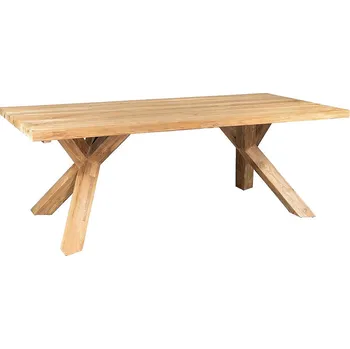 Zahradní stůl DEOKORK Teakový stůl SPIDER RECYCLE 180 × 90 × 75 cm