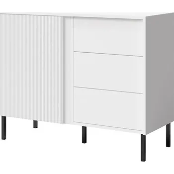 Předsíňová stěna Nábytek PEGAS s.r.o. Komoda Michel R5 1d3s, bílá/bílé lamely