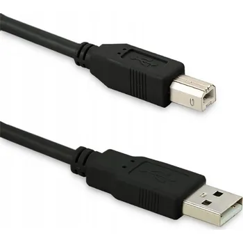 Datový kabel USB kabel - USB-B Qoltec 50394 šedý 0,5m