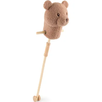Dřevěná hračka Bieco - Hobby Horsing na tyči – medvěd Mika