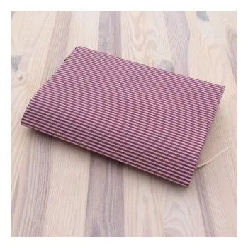 Obal na knihu Obal na knihu - Proužky vínové (S)