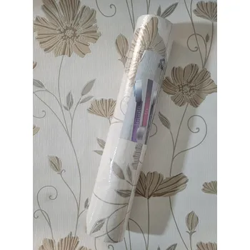 Fototapeta Tapeta na zeď, listy, květy, stříbrné třpytky, 13203-40