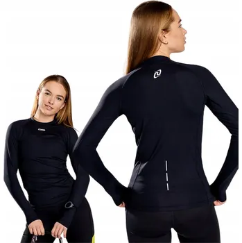 Dámské tričko Dámské termo tričko černé s aktivním rukávem na hodinky pro běhání S
