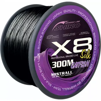 Mistrall Šňůra Shiro Catfish X8 Black 300 m 0,80 mm