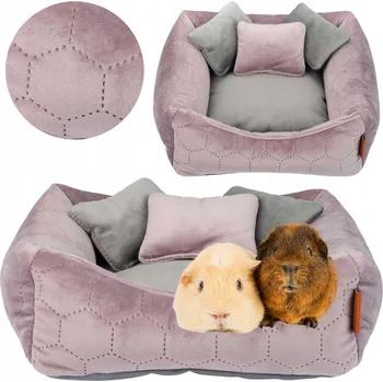 Pelíšek pro psa PELÍŠEK POTAH POHOVKA s polštářky pro králíčka Krysu Fretku 28x28 cm