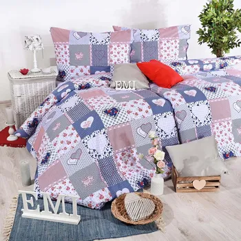 Povlečení Povlečení bavlněné Helena modré EMI: Standardní set jednolůžko obsahuje 1x 200x140 + 1x 90x70