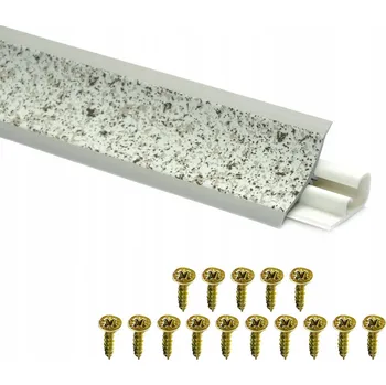 Nábytkové kování Kuchyňská lišta k pracovní desce, PVC 23mm GRANIT SVĚTLÝ, 2,5 m