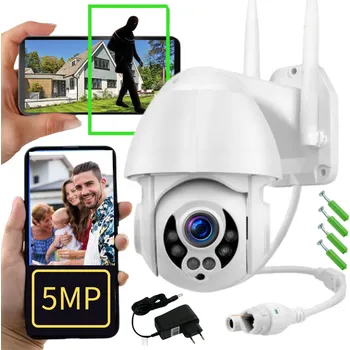 IP kamera EXTERNÍ OTOČNÁ WIFI IP KAMERA BEZDRÁTOVÁ 5Mpx 4x ZOOM QHD SD AUDIO