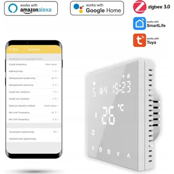 Termostat Pokojový termostat Zigbee TUYA 3A, bílý, PRO2