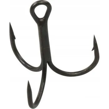 Rybářský háček Kotvičky pro lov na dně, mořské, přívlačové Dam EFFZETT Y-TREBLE DARK GREY 4 ks