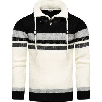 Pánské oblečení Recea Pánský rolák Arob bílo-černá XL