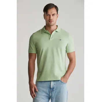 Pánská košile POLOKOŠILE GANT REG SHIELD SS PIQUE POLO APPLE GREEN