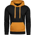 Recea Pánská mikina s kapucí Gigglepearl černo-žlutá XL