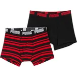 PUMA - PÁNSKÉ BOXERKY MEN EVERYDAY HERITAGE STRIPE BOXER 2P ČERVENÉ 938326-05M