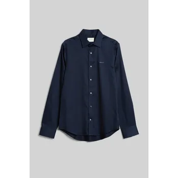 Pánské oblečení KOŠILE GANT SLIM SATEEN SHIRT EVENING BLUE