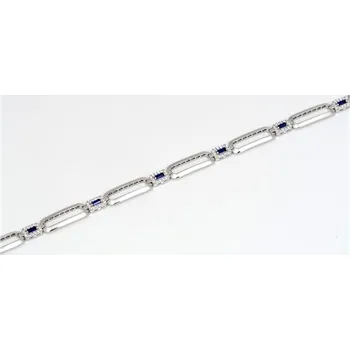 Náramek Luxusní dámský náramek z bílého zlata 19 cm ZLNA1371F + Dárek zdarma