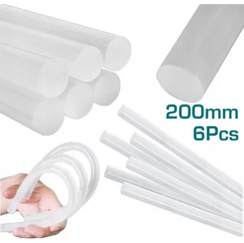 Průmyslové lepidlo BEZBARVÉ TYČINKY LEPIDLA DO PISTOLE NA HORKÉ LEPIDLO 11mm 20cm