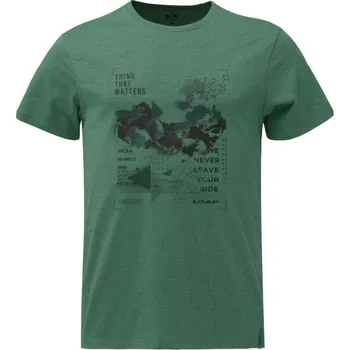 Pánská móda Pánské tričko LOAP BORN XL Zelená, Černá