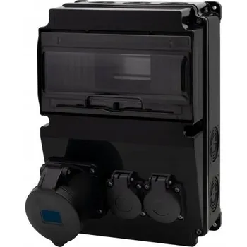 Elektrická zásuvka Černý rozvaděč LAGO 10M SCENIC - zásuvky přímé 32A/3P, 2x230V F3.2891