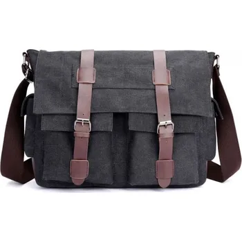 LoSmile pánská plátěná taška Travis LS1657BK Černá LoSmile LSMLSX1657BK