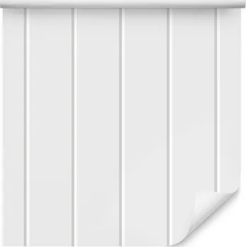 Tapeta Tapeta do obýváku Bílé Vertikální PANELY Prkna Pásky