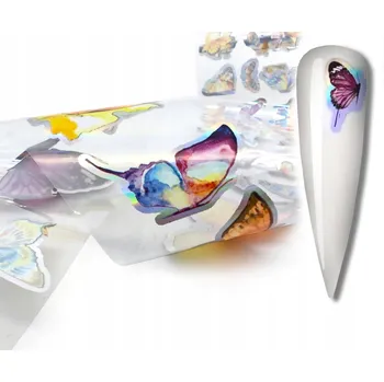 FÓLIE na nehty 100cm x 4cm - HOLO MOTÝLI